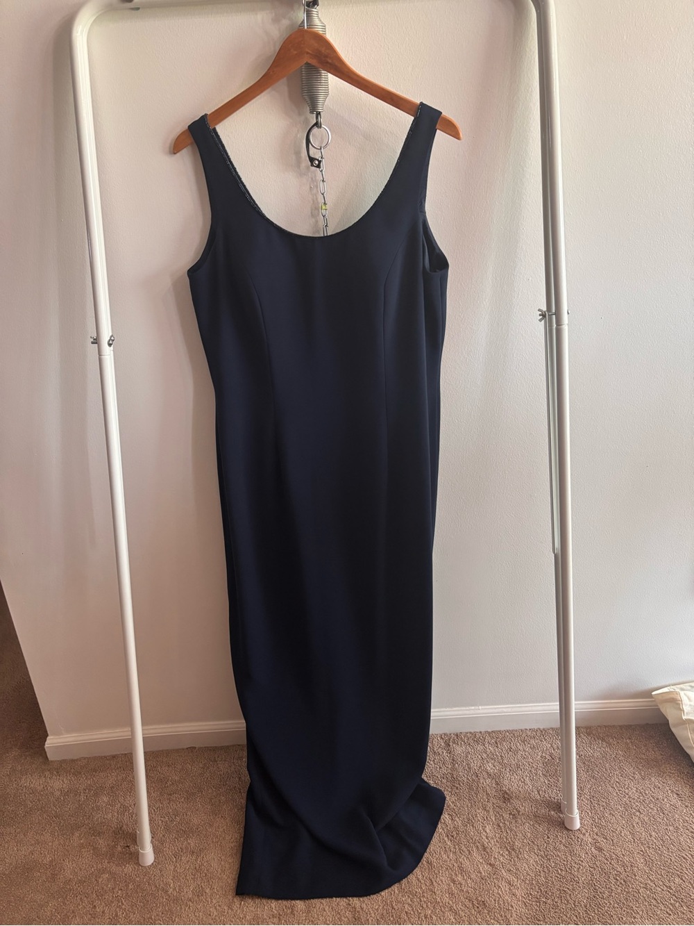 Avanti Designs Navy Blue Beaded Formal Gown Size 14